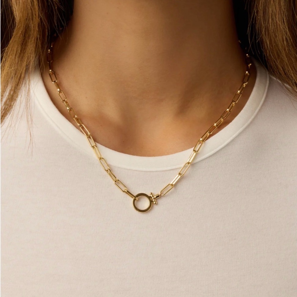 Gorjana Parker Necklace - Gold Paperclip Chain